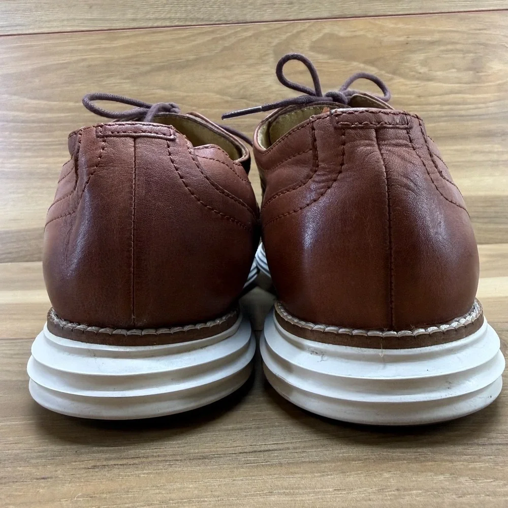 Cole Haan Zero Grand Wingtip Oxfords Mens 10 M Tan Leather Business Casual